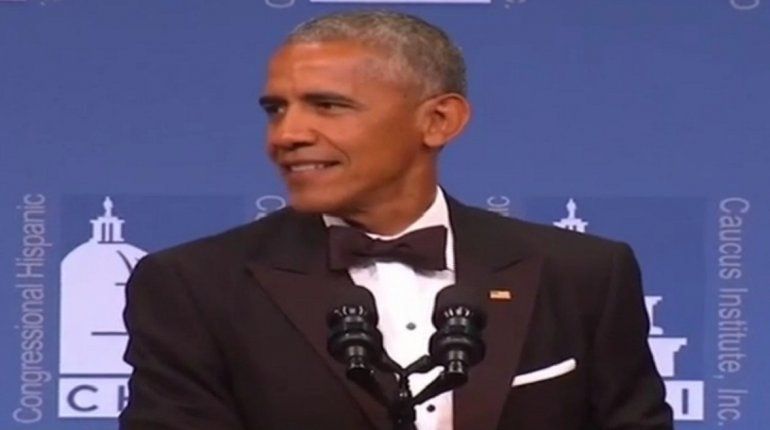 El presidente Barack Obama habla durante la 39&ordf; Gala del Instituto del Caucus Hispano del Congreso de EEUU.
