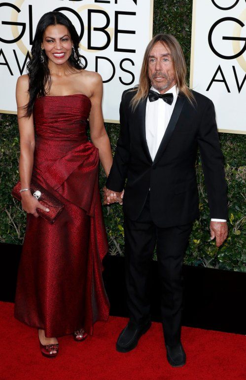 El cantante Iggy Pop y su esposa Nina Alu.