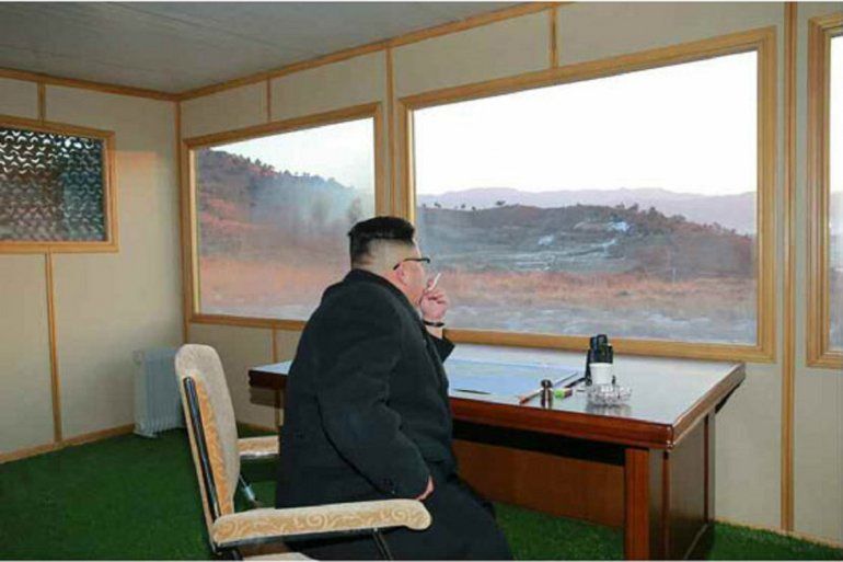 El propio dictador Kim Jong-un vio en persona el lanzamiento.   
