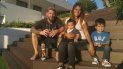 El jugador del Barcelona y su familia. El jugador del Barcelona y su familia.