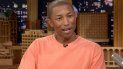 El cantante Pharrell Williams en el programa Tonight Show. El cantante Pharrell Williams en el programa Tonight Show.