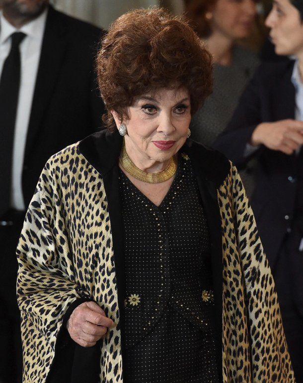 La italiana Gina Lollobrigida en la presentación del premio David di Donatello 2016.