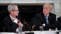 Imagen de archivo de un encuentro entre el presidente de los EEUU, Donald Trump (der.), y el presidente de Apple, Tim Cook. Imagen de archivo de un encuentro entre el presidente de los EEUU, Donald Trump (der.), y el presidente de Apple, Tim Cook.