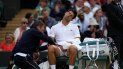Djokovic debió retirarse en los cuartos de final de Wimbledon ante el checo Tomas Berdych por su lesión. Djokovic debió retirarse en los cuartos de final de Wimbledon ante el checo Tomas Berdych por su lesión.