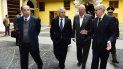 El presidente peruano Pedro Pablo Kuczynski (al centro) con los cancilleres de Brasil, Chile y Perú el 08AGO17 en el Palacio de Torre Tagle en Lima. El presidente peruano Pedro Pablo Kuczynski (al centro) con los cancilleres de Brasil, Chile y Perú el 08AGO17 en el Palacio de Torre Tagle en Lima.
