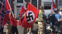 Vista parcial de la marcha de supremacistas blancos en Charlottesville, Virginia, EEUU. Vista parcial de la marcha de supremacistas blancos en Charlottesville, Virginia, EEUU.