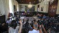 El vicepresidente de la Asamblea Nacional, el diputado Freddy Guevara (c), ofrece declaraciones este sábado 19 de mayo de 2017, en Caracas, Venezuela, tras aprobar un acuerdo en el que se ratifican las funciones de este órgano legislativo y se califica de fraudulenta a la Asamblea Constituyente . El vicepresidente de la Asamblea Nacional, el diputado Freddy Guevara (c), ofrece declaraciones este sábado 19 de mayo de 2017, en Caracas, Venezuela, tras aprobar un acuerdo en el que se ratifican las funciones de este órgano legislativo y se califica de fraudulenta a la Asamblea Constituyente .