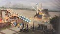 El puente que une a Guayaquil con la isla Santay sufrió daños por el aparatoso choque de la embarcación. El puente que une a Guayaquil con la isla Santay sufrió daños por el aparatoso choque de la embarcación.