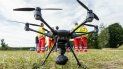 Un dron durante unas pruebas en Alemania. Un dron durante unas pruebas en Alemania.