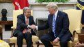 El presidente Donald Trump (d), saluda al secretario general de la ONU, António Guterres, durante de una reunión la Casa Blanca, Washington, el 20 de octubre de 2017. El presidente Donald Trump (d), saluda al secretario general de la ONU, António Guterres, durante de una reunión la Casa Blanca, Washington, el 20 de octubre de 2017.