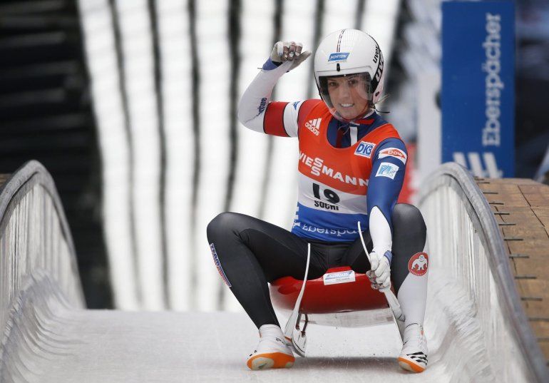 Erin Hamlin, una de las favoritas en la prueba de luge en los JJOO de invierno, una modalidad de la que fue campeona mundial en dos ocasiones.