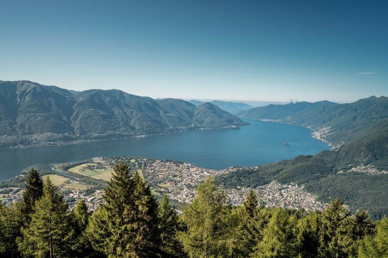 Los Lagos En El Norte De Italia Y El Sur De Suiza