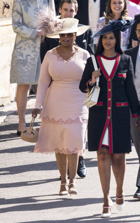 Oprah Winfrey a su llegada a la capilla de San Jorge en el castillo de Windsor, en Londres. 