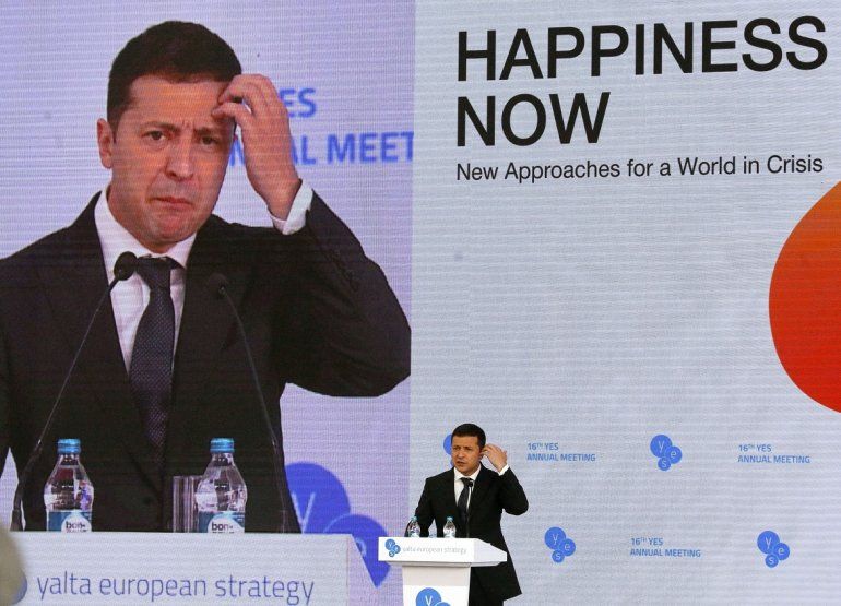 Fotograf&iacute;a del 13 de septiembre del 2019 del presidente de Ucrania Volodymyr Zelenskyy en un evento en Kiev.