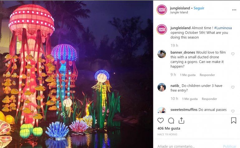 Este 5 de octubre inicia el show luminosa. 