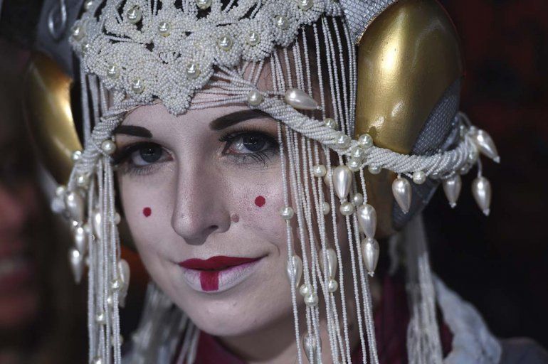 Kelly Coffman, of York, Pa., vestida como Queen Amidala. 