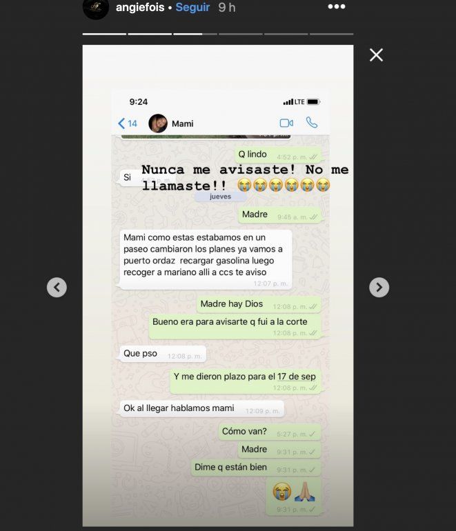 La hija de la se&ntilde;ora Daysi Colina, fallecida en el accidente public&oacute; los &uacute;ltimos mensajes que le envi&oacute; a su madre el pasado jueves. 