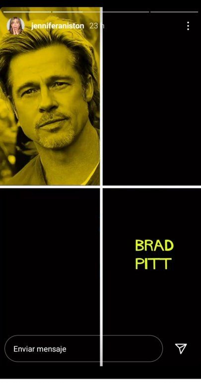 Jennifer Aniston public&oacute; en sus stories de Instagram un video en el aparece Brad Pitt. 