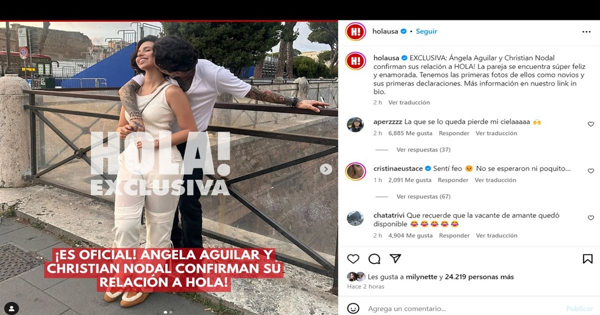 Christian Nodal comparte foto íntima con Ángela Aguilar