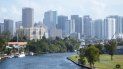 Vista parcial de la ciudad de Miami. Vista parcial de la ciudad de Miami.