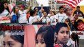 Varias personas participan en una manifestación contra la separación de familias inmigrantes en Washington D.C. Varias personas participan en una manifestación contra la separación de familias inmigrantes en Washington D.C.