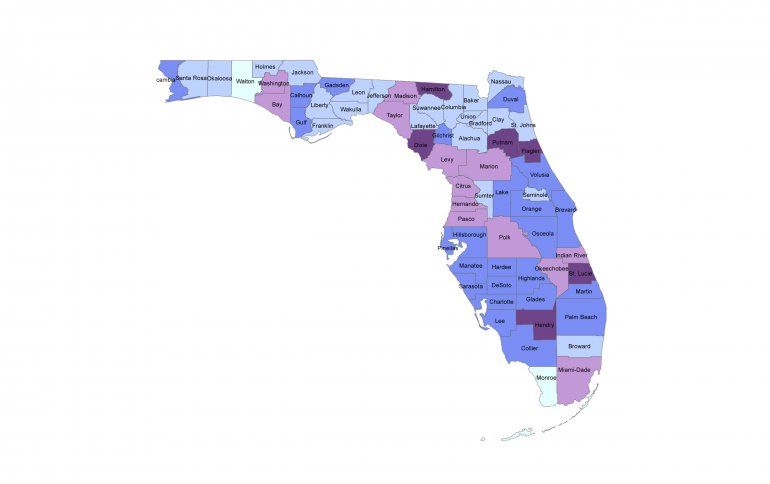 La Florida está dividida en 67 condados y cuenta con una población de 21 millones de habitantes, de los que cerca de 13 millones están inscritos para votar.