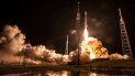 El cohete Falcon 9 fue lanzado a las 01:18 de la madrugada de este martes, hora local, desde Cabo Cañaveral. El cohete Falcon 9 fue lanzado a las 01:18 de la madrugada de este martes, hora local, desde Cabo Cañaveral.