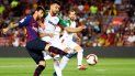 Messi destrabó el partido para los catalanes y terminó de ponerle cifras definitivas. Messi destrabó el partido para los catalanes y terminó de ponerle cifras definitivas.
