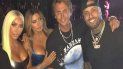 En la imagen el cantante con la estrella de reality show y dos amigos. En la imagen el cantante con la estrella de reality show y dos amigos.
