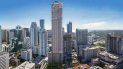 Representación aérea de la torre Brickell Flatiron que actualmente se construye en el 1001 South Miami Avenue, en la Ciudad del Sol. Representación aérea de la torre Brickell Flatiron que actualmente se construye en el 1001 South Miami Avenue, en la Ciudad del Sol.