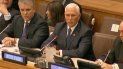 El presidente colombiano Iván Duque junto al vicepresidente Mike Pence en una sesión de la Asamblea General de la ONU. El presidente colombiano Iván Duque junto al vicepresidente Mike Pence en una sesión de la Asamblea General de la ONU.