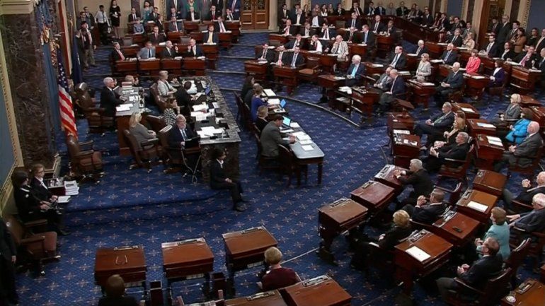 Vista del Senado de los EEUU durante la votación para la lconfirmación de Brett Kavanaugh como nuevo juez del Tribunal Supremo.