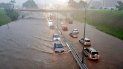Autopista Francisco de Miranda en Caracas inundada en ambos sentidos a la altura de Montalbán. Autopista Francisco de Miranda en Caracas inundada en ambos sentidos a la altura de Montalbán.