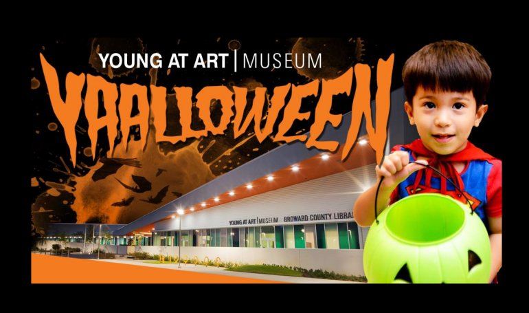Feliz YAAlloween! Ponte tu disfraz favorito y ad&eacute;ntrate en el esp&iacute;ritu de Halloween para una noche de diversi&oacute;n art&iacute;stica y espantosa para toda la familia en el Young At Art Museum