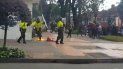 Captura de video del momento en que se produjo el ataque contra la emisora RCN Radio. Captura de video del momento en que se produjo el ataque contra la emisora RCN Radio.