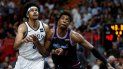 Hassan Whiteside, del Miami Heat, fue elmáximo anotador del encuentro con 21 puntos y selló doble-doble gracias a sus 23 rebotes Hassan Whiteside, del Miami Heat, fue elmáximo anotador del encuentro con 21 puntos y selló doble-doble gracias a sus 23 rebotes