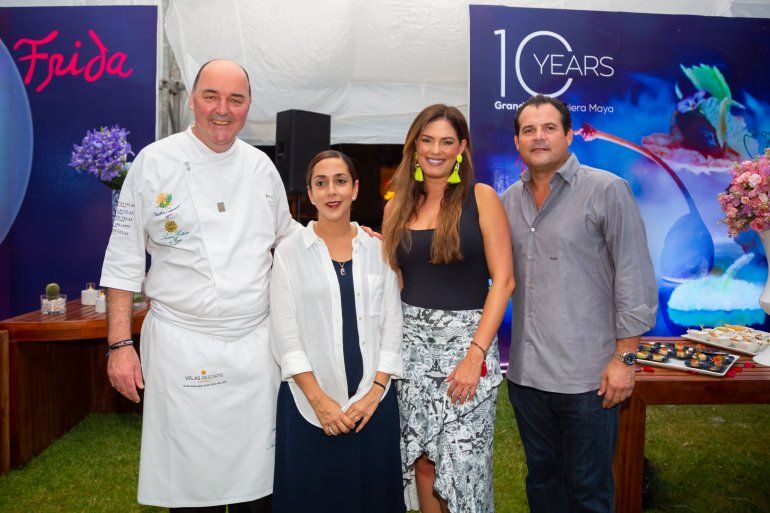 Chef Michel Mustiere, Fernanda Vela, Andreina Espino y Rodolfo Gonz&aacute;lez.