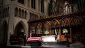 Vista del ataúd del expresidente de los Estados Unidos George H.W. Bush hoy, en la Iglesia Episcopal de San Martín, en Houston, Texas. Vista del ataúd del expresidente de los Estados Unidos George H.W. Bush hoy, en la Iglesia Episcopal de San Martín, en Houston, Texas.