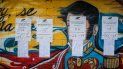 Listas de electores en un mural ubicado en un centro de votación en Caracas. Listas de electores en un mural ubicado en un centro de votación en Caracas.