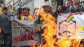 Agrupaciones bolivianas contrarias a la reelección de Evo Morales protestan en la sede del Tribunal Supremo Electoral en La Paz. Agrupaciones bolivianas contrarias a la reelección de Evo Morales protestan en la sede del Tribunal Supremo Electoral en La Paz.