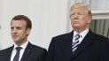 El presidente francés, Emmanuel Macron (izq.), y el estadounidense Donald Trump, durante la visita del primero a la Casa Blanca en abril de 2018. El presidente francés, Emmanuel Macron (izq.), y el estadounidense Donald Trump, durante la visita del primero a la Casa Blanca en abril de 2018.