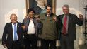 Fotografía de la cuenta oficial de Twitter del designado gobernante cubano Miguel Díaz-Canel (der.) acompañado por sus homólogos de Venezuela, Nicolás Maduro (2-d); El Salvador, Salvador Sánchez Céren (i); y Bolivia, Evo Morales (2-i) el 10 de enero de 2019 en Caracas. Fotografía de la cuenta oficial de Twitter del designado gobernante cubano Miguel Díaz-Canel (der.) acompañado por sus homólogos de Venezuela, Nicolás Maduro (2-d); El Salvador, Salvador Sánchez Céren (i); y Bolivia, Evo Morales (2-i) el 10 de enero de 2019 en Caracas.