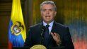 Fotografía cedida por la Presidencia de Colombia, del mandatario, Iván Duque, durante una alocución televisada este viernes, en Bogotá (Colombia). Fotografía cedida por la Presidencia de Colombia, del mandatario, Iván Duque, durante una alocución televisada este viernes, en Bogotá (Colombia).