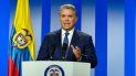 El presidente Ivan Duque ofrecía una alocución televisada luego del atentado contra la Escuela de Policía Francisco de Paula Santander, en Bogotá. El presidente Ivan Duque ofrecía una alocución televisada luego del atentado contra la Escuela de Policía Francisco de Paula Santander, en Bogotá.
