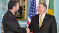 El canciller de Brasil Ernesto Araújo y el secretario de Estado de EEUU Mike Pompeo el 06FEB19. El canciller de Brasil Ernesto Araújo y el secretario de Estado de EEUU Mike Pompeo el 06FEB19.