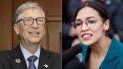 Bill Gates, cofundador de Microsoft, y Alexandria Ocasio-Cortez, congresista demócrata. Bill Gates, cofundador de Microsoft, y Alexandria Ocasio-Cortez, congresista demócrata.