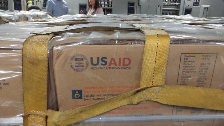 FotografÃ­a de la ayuda humanitaria enviada por EEUU a la ciudad colombiana de CÃºcuta, publicada en la cuenta de Twitter del Comando Sur.