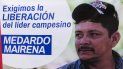 Foto de archivo de un cartel con la imagen del líder campesino Medardo Mairena acusado por el régimen de Daniel Ortega. Foto de archivo de un cartel con la imagen del líder campesino Medardo Mairena acusado por el régimen de Daniel Ortega.
