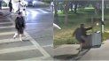 En un video difundido por la Policía en sus redes sociales, se ve al presunto asesino captado por varias cámaras de seguridad. En un video difundido por la Policía en sus redes sociales, se ve al presunto asesino captado por varias cámaras de seguridad.
