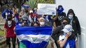 Estudiantes de Nicaragua se mantienen protestando desde hace un año en contra del régimen de Nicaragua. Estudiantes de Nicaragua se mantienen protestando desde hace un año en contra del régimen de Nicaragua.